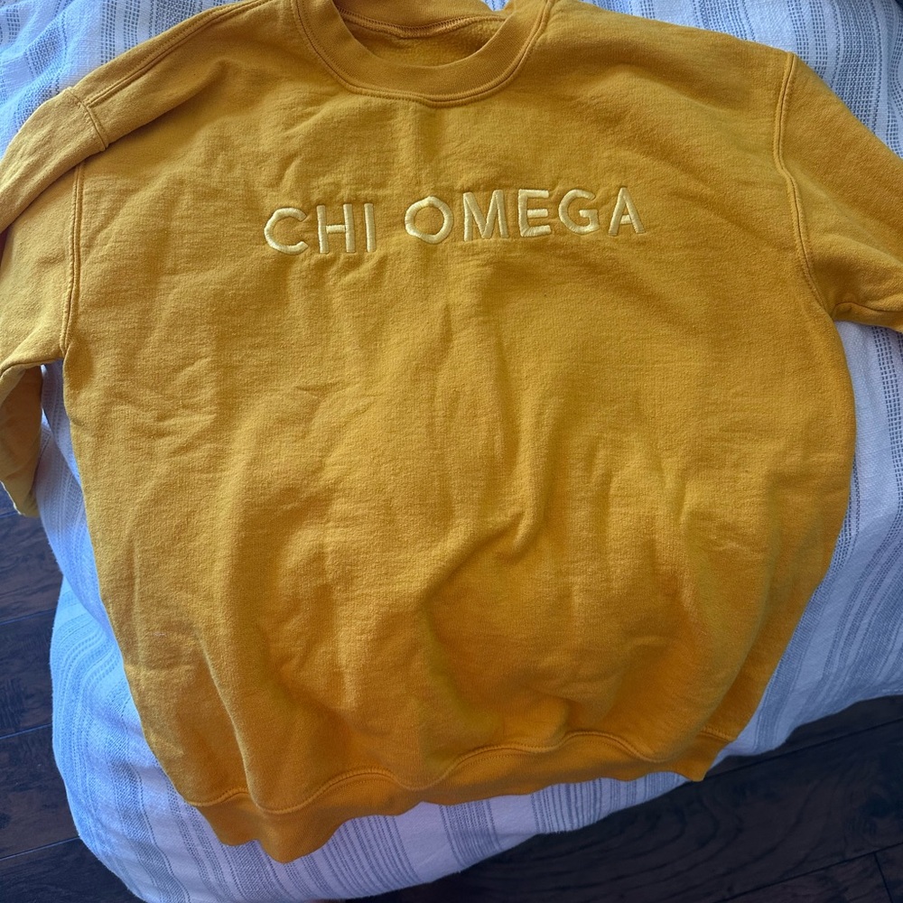 Chi Omega Yellow Sweatshirt